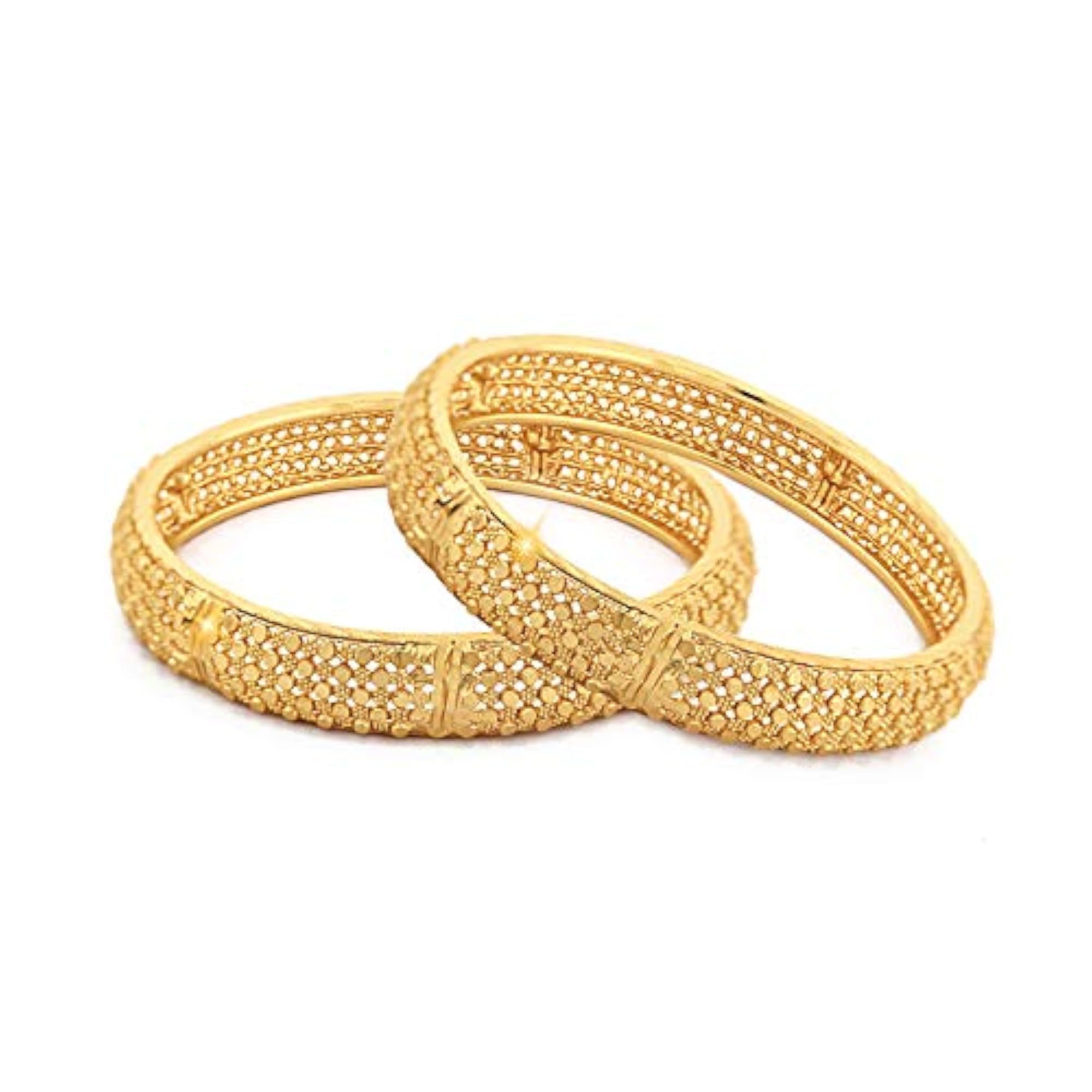Women's Premium Traditional 1Gram Gold Plated Bangle, Timeless Design